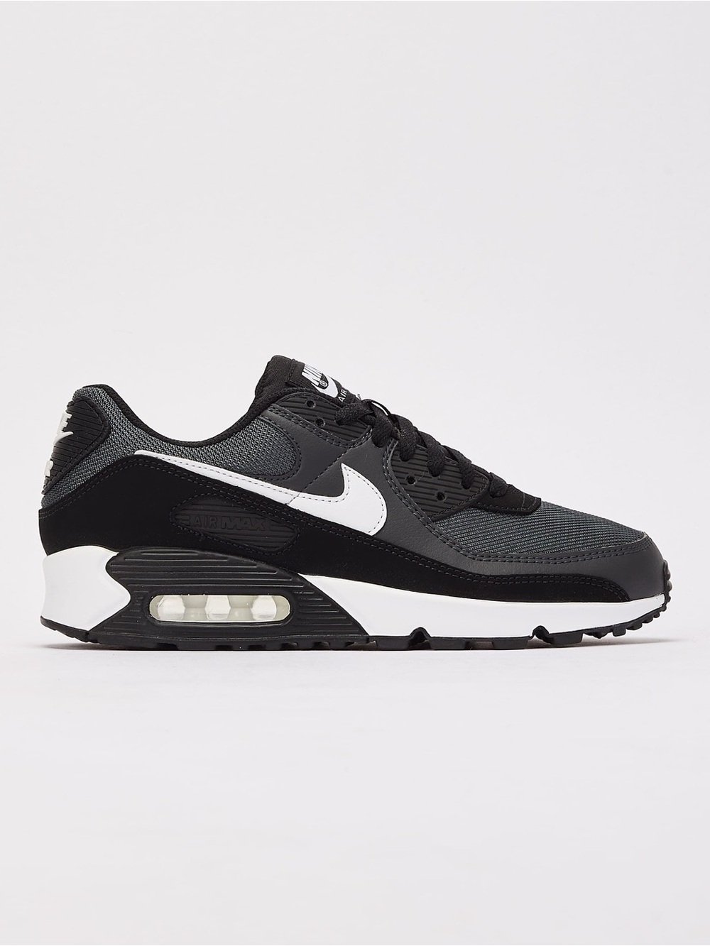Youth Nike Black and White Air Max 90 Retro Sneakers - Picture 2 of 6